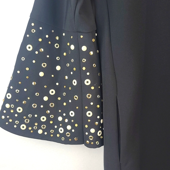 EUC ☆ Belle Badgley Dress w/ Studded Bell Sleeve - Picture 3 of 10